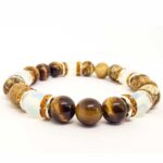 Gemini Zodiac Sign, Handmade Natural Stone Bracelet, 8 mm.