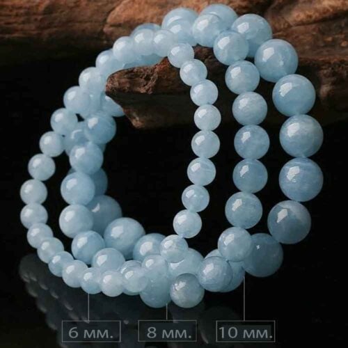 Aquamarine, Class A, handmade bracelet - Image 3