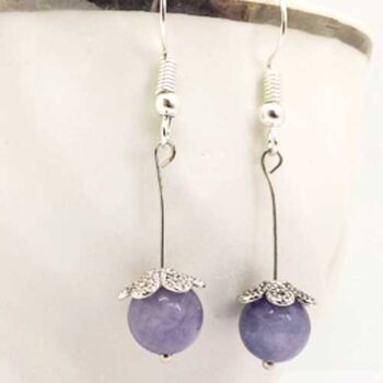 Amrita, Natural Stone Earrings, Aquamarine