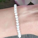 White Volcanic Stone Bracelet, Natural Stone