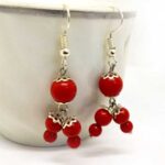 Calypso, Handmade Coral Earrings, 4 and 6 mm - Image 3