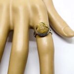 Jasper, Adjustable Ring, Natural Stone, Round 12 mm - Image 2
