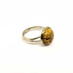 Jasper, Adjustable Ring, Natural Stone, Round 12 mm