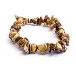Яспис, пейзажен, гривна от естествен камък, несиметрични мъниста