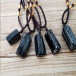 Arwen pendant, Black Tourmaline, with sliding knot - Image 7