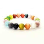 Joy, Cat's Eye Bracelet, 10 mm - Multicolor