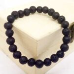 Black Volcanic Stone Bracelet, Natural Stones - Image 5