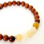 Chiron, Handmade Bracelet with Sunstone and Light Carnelian 6 mm - Image 4