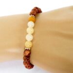 Chiron, Handmade Bracelet with Sunstone and Light Carnelian 6 mm - Image 3