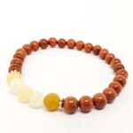 Chiron, Handmade Bracelet with Sunstone and Light Carnelian 6 mm - Image 2