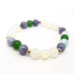 Cancer Zodiac Sign, Handmade Natural Stone Bracelet, 8 mm.