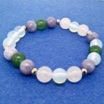 Cancer Zodiac Sign, Handmade Natural Stone Bracelet, 8 mm. - Image 4