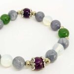 Pisces Zodiac, Handmade Bracelet with Natural Stones, 8 mm - Image 3