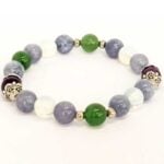 Pisces Zodiac, Handmade Bracelet with Natural Stones, 8 mm