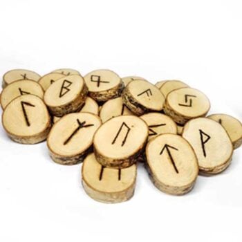 Handmade Wooden Rune Set, Birch
