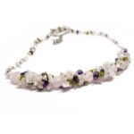 Tender Love, Luxury Set - Bracelet, Earrings and Necklace with Rose Quartz, Peridot, Pearl, Amethyst - Image 6