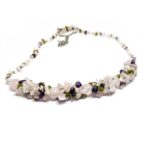Tender Love, Luxury Set - Bracelet, Earrings and Necklace with Rose Quartz, Peridot, Pearl, Amethyst - Image 10