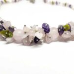 Tender Love, Luxury Set - Bracelet, Earrings and Necklace with Rose Quartz, Peridot, Pearl, Amethyst - Image 8