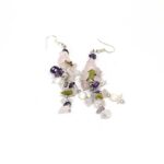 Tender Love, Luxury Set - Bracelet, Earrings and Necklace with Rose Quartz, Peridot, Pearl, Amethyst - Image 13