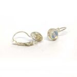 Moonstone, 8 mm Earrings, French Hook - Image 4