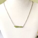 Peridot, Elegant Necklace, Fine Chips, 5–7 mm