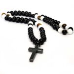 Ether, Men's Necklace, Hematite Cross, Natural Stone Beads - Image 10