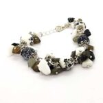 Day and Night, Elegant Bracelet, Natural Stones, Painted Beads - Image 8