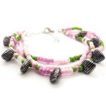 Tenderness and Hearts, Handmade Triple Anklet - Image 3