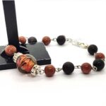 Veda, Designer Set - Earrings and Bracelet with Natural Stone - Image 2