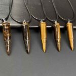 Tiger’s Eye, bullet pendant, natural stone
