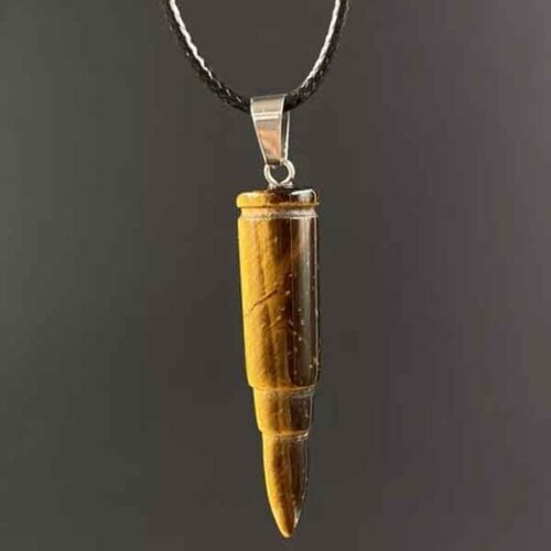 Tiger’s Eye, bullet pendant, natural stone - Image 2