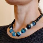 Laguna, Designer Women’s Necklace, Faceted Natural Stones - Image 9