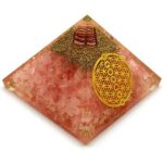Protective Orgonite Pyramid with Rose Quartz