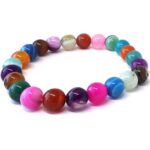 Striped Agate, Multicolor, Bracelet, Natural Stone - Image 6