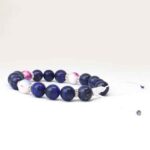 Ceiba, Natural Stone Bracelet, Jadeite, Lapis Lazuli, 10 mm - Image 4