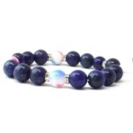Ceiba, Natural Stone Bracelet, Jadeite, Lapis Lazuli, 10 mm