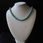 Lightness, Turquoise 10 mm Necklace, Knots and “Shamballa” Style Finish - Image 8