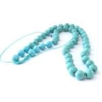 Lightness, Turquoise 10 mm Necklace, Knots and “Shamballa” Style Finish - Image 5