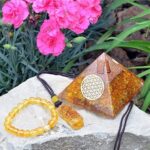Protective Orgonite Pyramid with Citrine - Image 9
