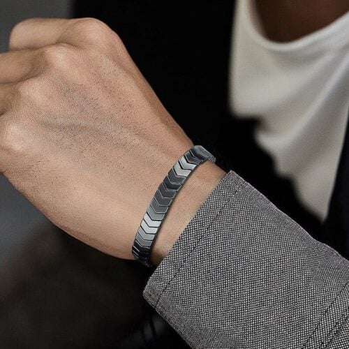 Boldness, men's bracelet, Hematite - Image 2