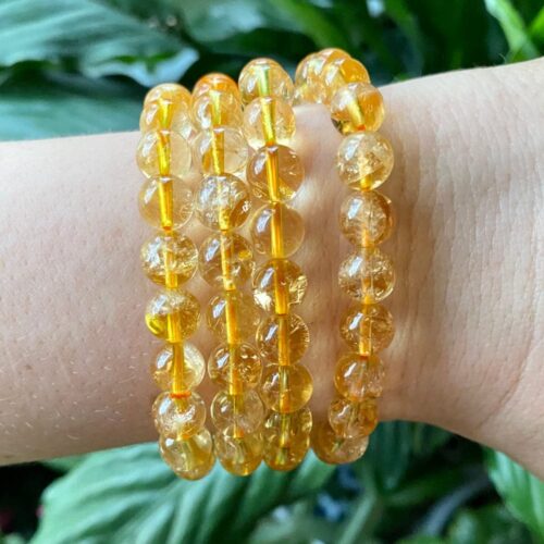 Citrine, Class A, natural stone, stretch bracelet - Image 2