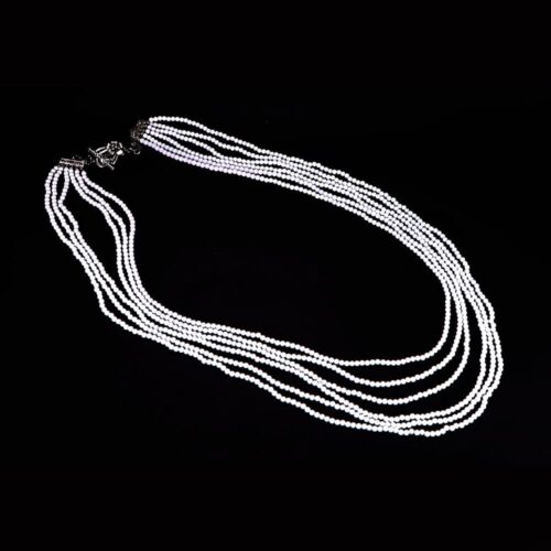 Happy Beginning, elegant women’s necklace with White Agate - Image 2