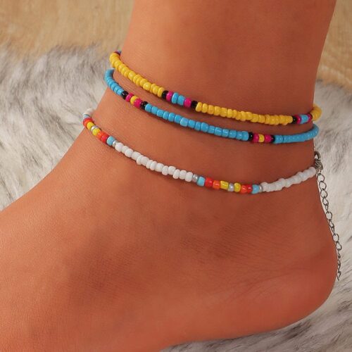 Set of 3 Colorful Anklets - Image 3
