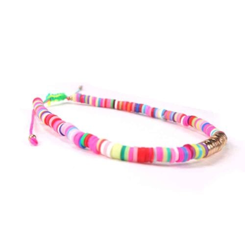 Multicolor 5 mm Heishi Disc Anklet - the Perfect Summer Jewelry - Image 3