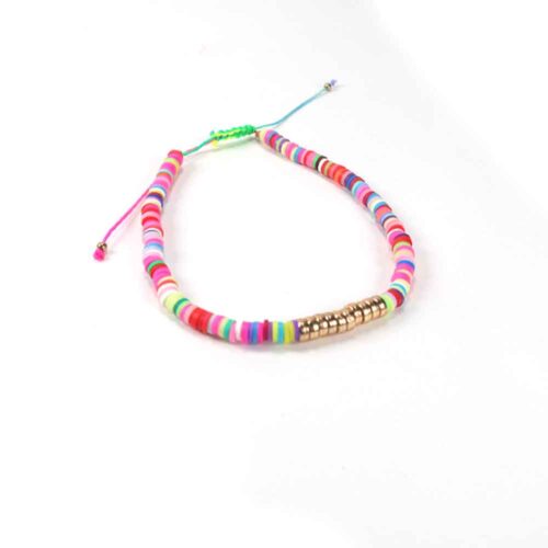 Multicolor 5 mm Heishi Disc Anklet - the Perfect Summer Jewelry - Image 2