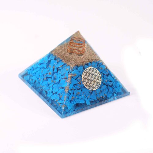 Protective Orgonite Pyramid with Turquoise - Image 2