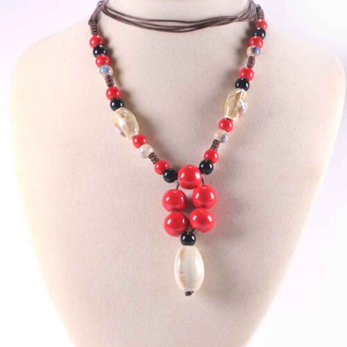 Playful Bunch, Necklace, Ceramic Beads - Image 5