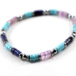 Celestial Harmony with Amethyst, Turquoise, Lapis Lazuli and Hematite, Heishi (discs) - Image 2
