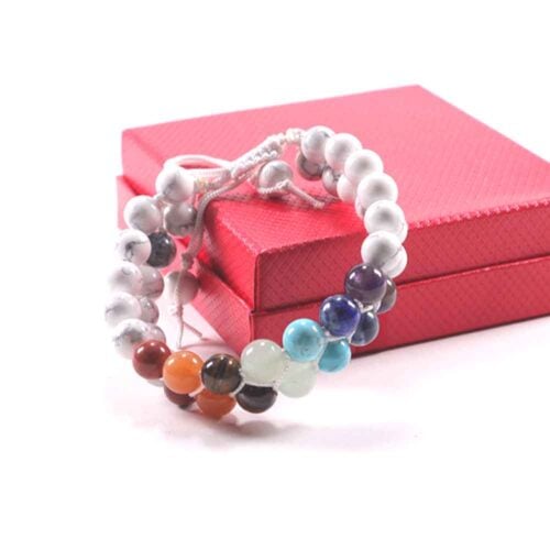 Chakra Balancing, Double Bracelet with Howlite - Image 4