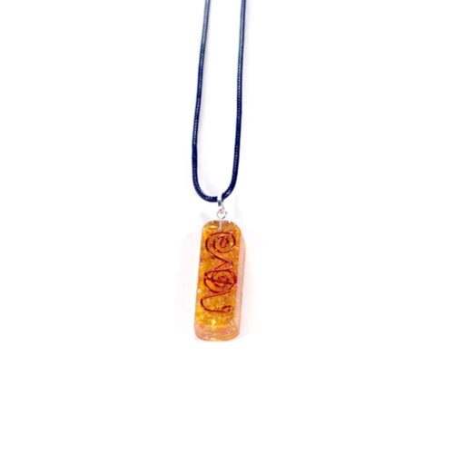 Orgonite Pendant or Keychain, Citrine - Image 2